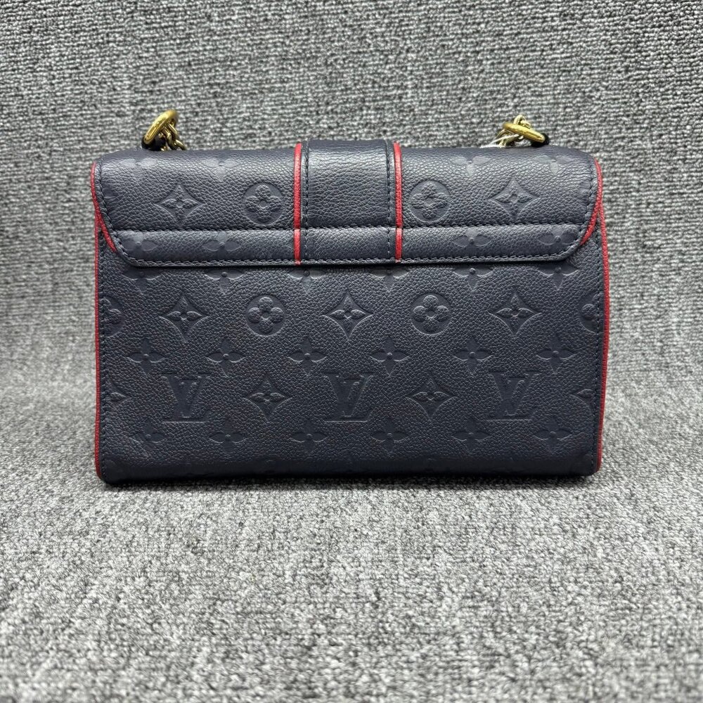 Louis Vuitton Saint Sulpice Navy Monogram Leather Shoulder Bag 999-071125 - Picture 3 of 15